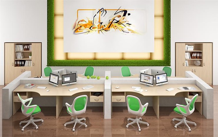 Офисный набор мебели SIMPLE с эргономичными столами и шкафом в Нижнекамске - изображение 6
